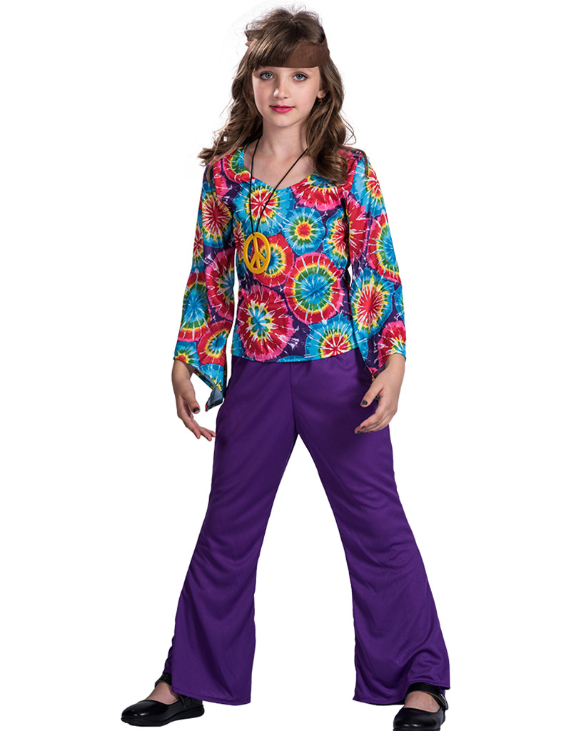F68154 hippie costume for girls